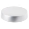 Free Standing Silver Finish Round Soap Dish in Resin